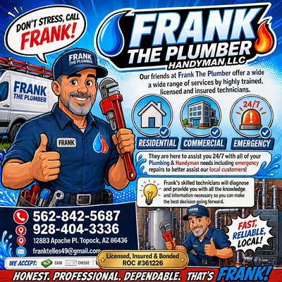 Frank The Plumber random projects - Random pictures of Plumbing and advertisement Frank The Plumber random projects - Random pictures of Plumbing and advertisement
