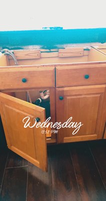 Cabinet restoration - We where call to repair and realign kitchen cabinets 
With great success we finished this project on time and professional