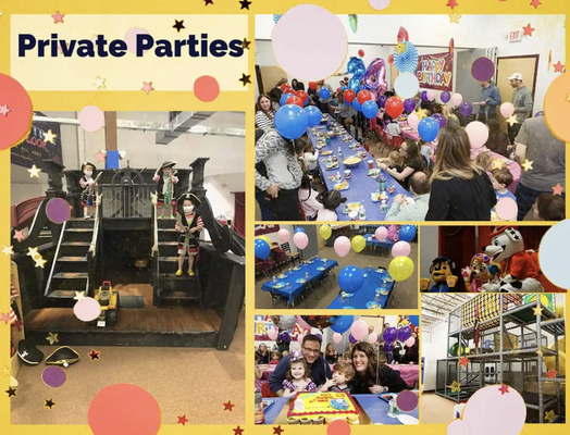 Private Parties - Enjoy a Private Birthday Bash at Our 16,000 Sq Ft Playplace!

Have your Birthday Celebration JUST YOU, YOUR CHILD, family & friends. Starting as low as $1,000 for weekday parties. This is a great option for a large birthday party, family gathering, play date or get together, etc!

With 16,000 sq ft space that allows for social distance, and privacy, this is a once-in-a-lifetime opportunity to take over our playplace! Discuss all your options with our party planner.

We also have a full time executive chef to make all our homemade foods for our cafe and for our birthday parties.

Visit our website or call us today to learn more!