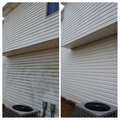 Soft Wash House and driveway - Our House and Driveway Wash service is designed to completely refresh your home’s exterior and restore curb appeal. We start with a soft wash treatment for the house, using low pressure and specialized cleaning solutions to safely remove dirt, mold, mildew, and algae from siding, trim, and gutters—without causing damage.
Next, we use professional-grade surface cleaning equipment to pressure wash driveways and walkways, cutting through years of grime, oil stains, and buildup. Our process ensures a consistent, streak-free finish with no visible wand or overlay lines.
By the time we’re done, your entire property looks brighter, cleaner, and more welcoming. This service not only enhances appearance but also helps protect surfaces from long-term damage—leaving your home truly Flawless. Soft Wash House and driveway - Our House and Driveway Wash service is designed to completely refresh your home’s exterior and restore curb appeal. We start with a soft wash treatment for the house, using low pressure and specialized cleaning solutions to safely remove dirt, mold, mildew, and algae from siding, trim, and gutters—without causing damage.
Next, we use professional-grade surface cleaning equipment to pressure wash driveways and walkways, cutting through years of grime, oil stains, and buildup. Our process ensures a consistent, streak-free finish with no visible wand or overlay lines.
By the time we’re done, your entire property looks brighter, cleaner, and more welcoming. This service not only enhances appearance but also helps protect surfaces from long-term damage—leaving your home truly Flawless.