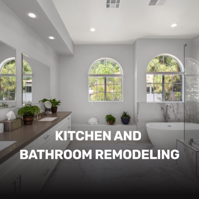 Kitchen & Bathroom Remodeling - Transform your kitchen and bathroom with expert remodeling services designed to enhance functionality and style. From custom cabinetry to modern fixtures, we bring your vision to life with high-quality materials and craftsmanship. Let us create a space that is both beautiful and practical.