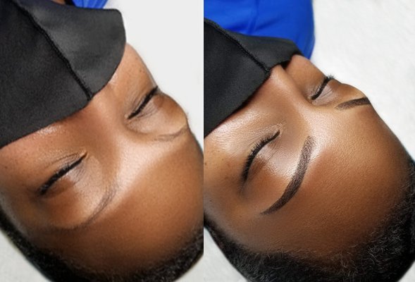 Combo Brows (Microblading & Microshading) - Combo brows, also known as hybrid brows or combination brows, are a popular eyebrow enhancement technique that combines microblading and shading methods. This technique is used to create a more defined and fuller appearance for the eyebrows.