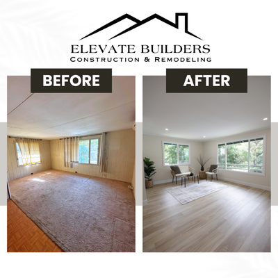 Modern Living Room Upgrade | Open Layout & Natural Light - This living room remodel transformed the outdated carpeted space into a bright, open, and modern area with new flooring, fresh interior paint, upgraded lighting, and new windows. The improved layout enhances natural light and creates a clean, inviting atmosphere throughout the home. Modern Living Room Upgrade | Open Layout & Natural Light - This living room remodel transformed the outdated carpeted space into a bright, open, and modern area with new flooring, fresh interior paint, upgraded lighting, and new windows. The improved layout enhances natural light and creates a clean, inviting atmosphere throughout the home.