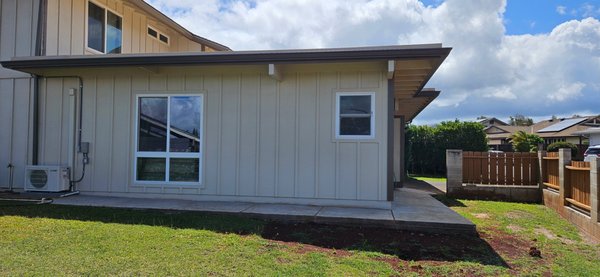 Mililani Addition 2024 - We assisted our client with their design/build project by setting them up initially with an architect to coordinating and completing the build process of their home addition. They added additional square footage to their home by adding another bedroom and bathroom. We seamlessly integrated an addition into the existing home to ensure a cohesive and uniform look throughout the entire property. Mililani Addition 2024 - We assisted our client with their design/build project by setting them up initially with an architect to coordinating and completing the build process of their home addition. They added additional square footage to their home by adding another bedroom and bathroom. We seamlessly integrated an addition into the existing home to ensure a cohesive and uniform look throughout the entire property.