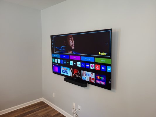 75" TV installation - 75" TV installation with mounted soundbar and cable concealer kit installation
Cost: 150$
Time range: up to 2 hours 75" TV installation - 75" TV installation with mounted soundbar and cable concealer kit installation
Cost: 150$
Time range: up to 2 hours