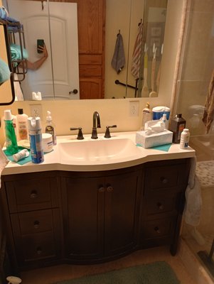 Bathroom - Our before and after if the entire bathroom. Call us! We get the job done. Bathroom - Our before and after if the entire bathroom. Call us! We get the job done.