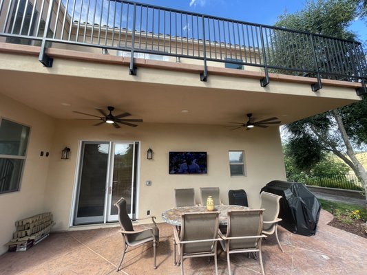 Ceiling Fans and 55” TV mount - Installation: Two Ceiling Fans and a 55” TV