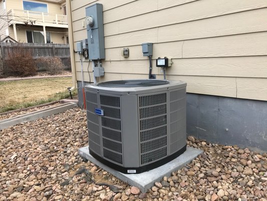 New Furnace and Air Conditioner Intallation - What a delight it was to upgrade Mr. Morales' Furnace and Air Conditioner! All of our installations come with all code upgrades along with various improvements to provide better perfomance and aesthetics.  Notice the new pad that the A/C is sitting on a long with new electrical whip and disconnect box. Additionally, we improved airflow by adding a filter box below the furnace. This will improve performance and efficiency!