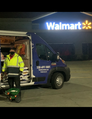 Deicing Walmart Parking Lot - Walmart needed our services to deice their parking lot to ensure the safety of their customers, they called Rainbow Restoration and we were right on it! Here at Rainbow Restoration we are all about the safety of our customers and community! Deicing Walmart Parking Lot - Walmart needed our services to deice their parking lot to ensure the safety of their customers, they called Rainbow Restoration and we were right on it! Here at Rainbow Restoration we are all about the safety of our customers and community!