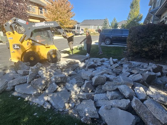 Driveway replacement, Draper, UTAH - We demolished this driveway due to surface deterioration.  We used reinforced concrete with rebar every 12".  We demolished the driveway on Wednesday. The cement truck came on Friday.  Call us for a quote!  801-895-0672