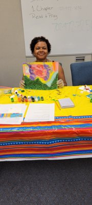 "Painting Your Call" Art 4Healing Workshop - Women attending my "Painting Your Call" Art 4 Healing Workshop. It took place at Bread of Life Ministries of His Glory Church on March 25, 2023. The Art4Healing method encourages emotional healing by using the creative process to give voice when words are not enough. It uses abstract painting to express new ways to communicate through color and encourages emotional breakthroughs. No art experience required or needed! "Painting Your Call" Art 4Healing Workshop - Women attending my "Painting Your Call" Art 4 Healing Workshop. It took place at Bread of Life Ministries of His Glory Church on March 25, 2023. The Art4Healing method encourages emotional healing by using the creative process to give voice when words are not enough. It uses abstract painting to express new ways to communicate through color and encourages emotional breakthroughs. No art experience required or needed!