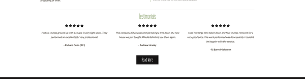 Check Out Our Great Testimonials! - Committed to providing professional tree care maintenance in the Cheyenne region for many years, the experienced and certified arborists at Wyoming Professional Tree Care LLC offer a complete range of services that include:

- Tree health maintenance
- Emergency tree services
- Tree cabling and bracing
- Tree planting
- Tree lightning protection
- Stump grinding and tree removal
- Land and lot clearing
- Tree pruning


Had six stumps ground up with a couple in very tight spots. They performed an excellent job. Very professional.

- Richard Crain (RC.)

    
This company did an awesome job taking a tree down at a new house we just bought. Would definitely use them again.

- Andrew Hrasky

    
I had two large elms taken down and four stumps removed for a very good price. The work performed was done quickly. I couldn't be happier with the service.

- R. Barry Mickelson