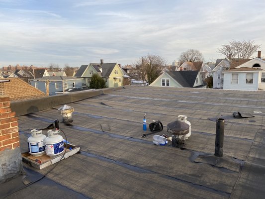 Flat roof Project - Flat roof done for customer! Solved his leak and got it done right! Flat roof Project - Flat roof done for customer! Solved his leak and got it done right!