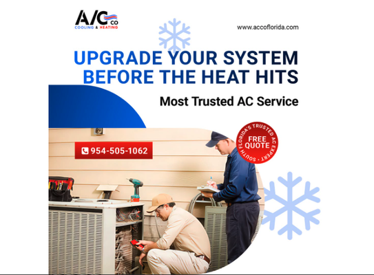 Upgrades! - Upgrade your AC system before the heat hits with our most trusted service. Ensure your home stays cool and efficient. Call today for a free quote Upgrades! - Upgrade your AC system before the heat hits with our most trusted service. Ensure your home stays cool and efficient. Call today for a free quote