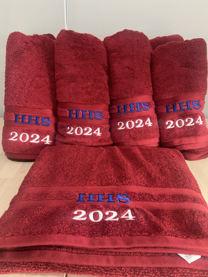 Embroidery Towels for Graduation - Embroidered towels for high school Graduation for customer Embroidery Towels for Graduation - Embroidered towels for high school Graduation for customer