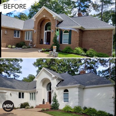 Brick house before and after - White paint is a classic choice for exterior, providing a crisp and clean first impression. While some exterior paint colors are better suited to specific locations or architectural styles, a white or off-white works on everything. Brick house before and after - White paint is a classic choice for exterior, providing a crisp and clean first impression. While some exterior paint colors are better suited to specific locations or architectural styles, a white or off-white works on everything.