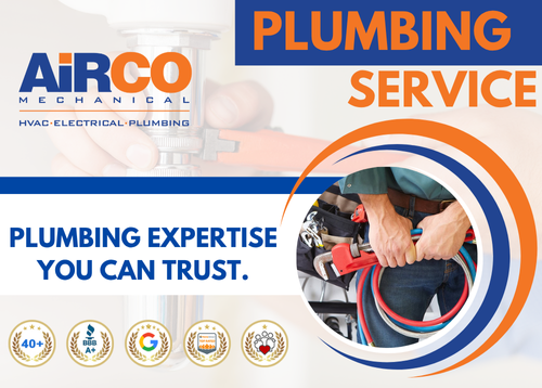 Plumbing - Embrace the ease and assurance of expert plumbing services with Airco. Our commitment to Texas homeowners is clear: we provide comprehensive plumbing solutions that ensure your home's water systems operate smoothly, efficiently, and reliably. From leak repairs to full system installations, our portfolio showcases our dedication to quality and the tangible value we bring to your daily life. With Airco, you're not just getting a service; you're getting peace of mind and the comfort of knowing your home is in skilled hands. Plumbing - Embrace the ease and assurance of expert plumbing services with Airco. Our commitment to Texas homeowners is clear: we provide comprehensive plumbing solutions that ensure your home's water systems operate smoothly, efficiently, and reliably. From leak repairs to full system installations, our portfolio showcases our dedication to quality and the tangible value we bring to your daily life. With Airco, you're not just getting a service; you're getting peace of mind and the comfort of knowing your home is in skilled hands.