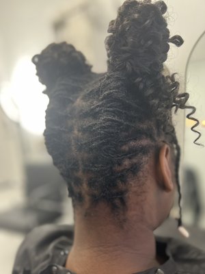 Sister locs! Styled! - She came in for a style only on her sister locs!