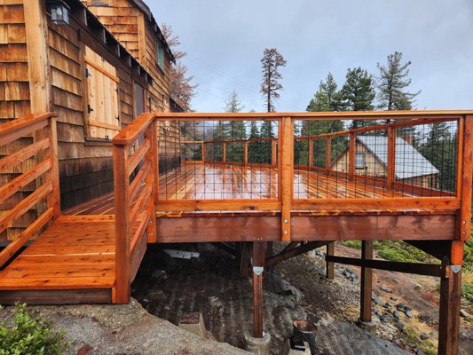 Redwood Deck - Redwood Deck with picture framed hog panel handrails.
Quality craftsmanship by Ogden Construction. Call us now to book a consultation! Redwood Deck - Redwood Deck with picture framed hog panel handrails.
Quality craftsmanship by Ogden Construction. Call us now to book a consultation!