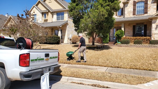 Year Round Fire Ant Treatment - This one time application for fire ants works so thoroughly that it is guaranteed for one full year. We will come back out and treat for free! Don't spend time treating ant hills that pop up at random. You can take a year off knowing your feet are safe, your kids will not be attacked and you can prevent an invasion in electrical equipment.