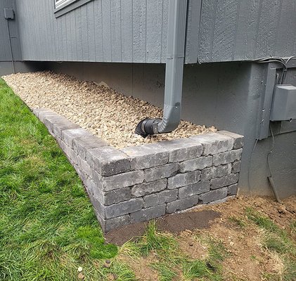 Bed renovation and construction - We were asked to re-build a couple landscape beds and build a new one where a customer was having trouble growing grass. The end result was really good! The customer now has the option to plant shade loving annuals in the little bed and can enjoy the low maintenance plant material they selected to use in the larger front bed.