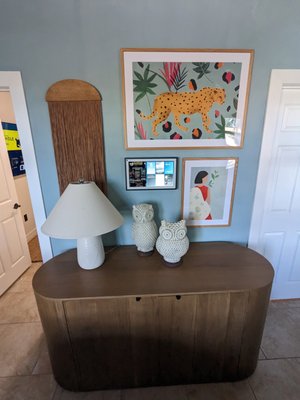Smart Home Setup - For this new home build, our client wanted all the benefits of modern Audio, Video, and Smart Home technology — but with a clean, seamless look that fit the design of the home.
We installed multiple TVs paired with Sonos soundbars for an immersive entertainment experience, along with discreet in-ceiling speakers in the kitchen and living room that deliver high-quality sound without taking up visual space. To make daily living smarter and more efficient, we added connected thermostats, a security camera system, and a sleek in-wall display that blends perfectly with the home’s aesthetic.
The end result is a home where technology enhances comfort, entertainment, and peace of mind — while remaining elegant and unobtrusive. It’s smart living, designed to feel effortless. Smart Home Setup - For this new home build, our client wanted all the benefits of modern Audio, Video, and Smart Home technology — but with a clean, seamless look that fit the design of the home.
We installed multiple TVs paired with Sonos soundbars for an immersive entertainment experience, along with discreet in-ceiling speakers in the kitchen and living room that deliver high-quality sound without taking up visual space. To make daily living smarter and more efficient, we added connected thermostats, a security camera system, and a sleek in-wall display that blends perfectly with the home’s aesthetic.
The end result is a home where technology enhances comfort, entertainment, and peace of mind — while remaining elegant and unobtrusive. It’s smart living, designed to feel effortless.