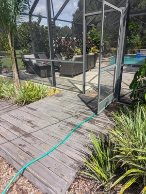 Walkway Restaining - Was requested to bring some fresh life to a nice walkway. Walkway Restaining - Was requested to bring some fresh life to a nice walkway.