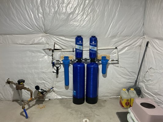 Whole-House Water Filtration & Salt-Free Conditioner Installation In Saint Clair, Michigan - One of our awesome plumbers completed this top-tier, whole-home water filtration setup for a customer in Saint Clair!
The homeowner wanted to protect their family and their plumbing from hard water and contaminants, so we installed a premium Aquasana Rhino Whole House Water Filter paired with an Aquasana Salt-Free Water Conditioner.
Why this system is a game-changer:
• Maximum Filtration: The high-performance Rhino system strips out chlorine, heavy metals, and bad odors, delivering crisp, bottled-quality water from every single faucet in the house.
• Eco-Friendly Scaling Protection: The salt-free conditioner prevents scale buildup in pipes and water heaters without the slimy feel or wastewater of a traditional salt-based water softener.
• Professional Wall-Mount Customization: Corey custom-crafted heavy-duty wood backing to securely mount the entire system and its pre/post filters, keeping it completely off the basement floor and easily accessible for future filter swaps.
Clean water starts with a flawless installation. Rock Service Pros has you covered! Whole-House Water Filtration & Salt-Free Conditioner Installation In Saint Clair, Michigan - One of our awesome plumbers completed this top-tier, whole-home water filtration setup for a customer in Saint Clair!
The homeowner wanted to protect their family and their plumbing from hard water and contaminants, so we installed a premium Aquasana Rhino Whole House Water Filter paired with an Aquasana Salt-Free Water Conditioner.
Why this system is a game-changer:
• Maximum Filtration: The high-performance Rhino system strips out chlorine, heavy metals, and bad odors, delivering crisp, bottled-quality water from every single faucet in the house.
• Eco-Friendly Scaling Protection: The salt-free conditioner prevents scale buildup in pipes and water heaters without the slimy feel or wastewater of a traditional salt-based water softener.
• Professional Wall-Mount Customization: Corey custom-crafted heavy-duty wood backing to securely mount the entire system and its pre/post filters, keeping it completely off the basement floor and easily accessible for future filter swaps.
Clean water starts with a flawless installation. Rock Service Pros has you covered!