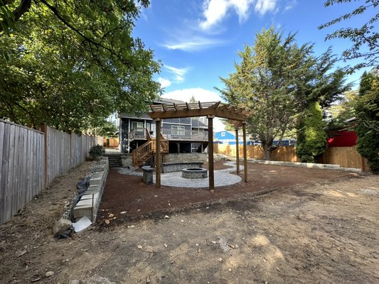Paving! - We specialize a paver job with a fire pit on top with walkways even a stairs coming down from deck! Paving! - We specialize a paver job with a fire pit on top with walkways even a stairs coming down from deck!