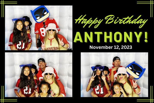 Birthday Party - Birthday party we did you don't have a backdrop no problem we have a LED inflatable booth with fun props. Birthday Party - Birthday party we did you don't have a backdrop no problem we have a LED inflatable booth with fun props.
