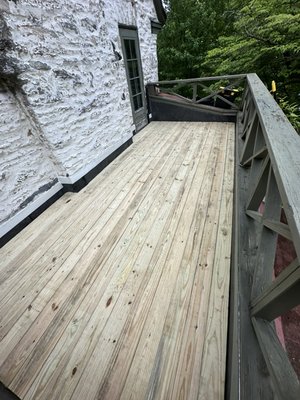 replacing the floor and deck - The old floor was in very bad condition, so a new floor was installed. replacing the floor and deck - The old floor was in very bad condition, so a new floor was installed.