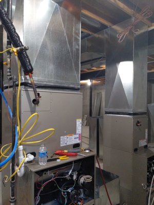 New House Installation - New build project in Clinton Township. HVAC, Plumbing, Electrical, Gas Pipe.