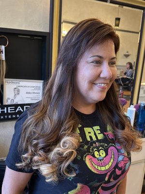 Hair extensions wear it as your own. - My client had a special occasion and she wanted to change her look completely. So added Hair extensions for hair , %100 human’s hair. She looks amazing and happy.