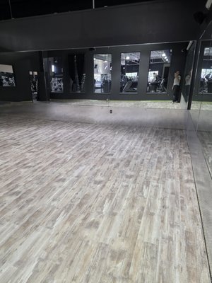 Flooring replacement with click lock planking - This a in a gym was older click lock flooring had to remove old and replaced with new looks much better Flooring replacement with click lock planking - This a in a gym was older click lock flooring had to remove old and replaced with new looks much better