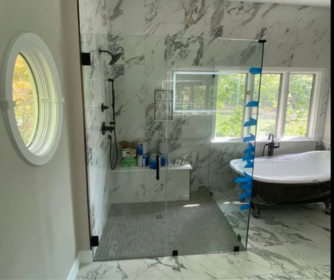 Frameless Shower Glass Installation - This project features a custom frameless shower enclosure installed by Nova Glass in a marble-finished bathroom. We used premium tempered glass with matte black hardware to complement the modern design. The result is a sleek, open, and bright look that enhances both luxury and value.
Our team handles everything — design, measurement, and installation — with fast turnaround and precision.
📞 Contact us today for a free quote! Frameless Shower Glass Installation - This project features a custom frameless shower enclosure installed by Nova Glass in a marble-finished bathroom. We used premium tempered glass with matte black hardware to complement the modern design. The result is a sleek, open, and bright look that enhances both luxury and value.
Our team handles everything — design, measurement, and installation — with fast turnaround and precision.
📞 Contact us today for a free quote!