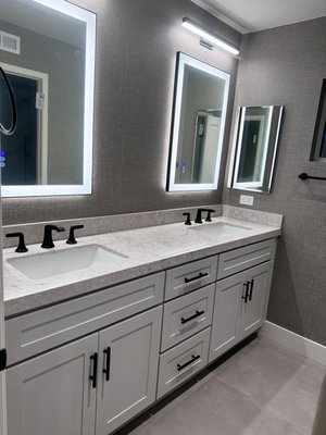 Bathroom remodel A-Z - This bathroom remodel was whit all inspections required from city .w pass and was great Design choose by a Woman designer and home owner ideas team work ! Bathroom remodel A-Z - This bathroom remodel was whit all inspections required from city .w pass and was great Design choose by a Woman designer and home owner ideas team work !