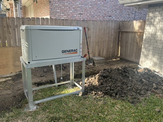 Generator - This generator was installed for a retired Veteran. They are very pleased to know that there power will not interrupt during an outage. Generator - This generator was installed for a retired Veteran. They are very pleased to know that there power will not interrupt during an outage.
