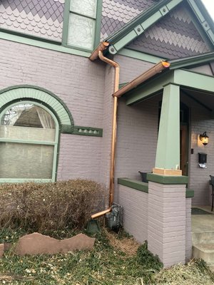 Copper Half Round. - We installed 6” Copper Half Round on this beautiful Home.