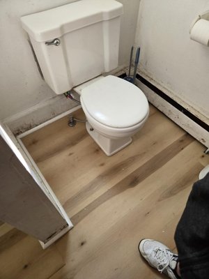 Bathroom toulet/floor repair - This project had a leaking toilet that rotted the floor boards, we came in repaired the plumbing and rebuilt and played new flooring. Bathroom toulet/floor repair - This project had a leaking toilet that rotted the floor boards, we came in repaired the plumbing and rebuilt and played new flooring.