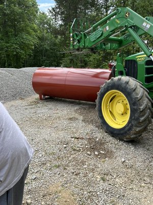 Tank Transport - We don’t just transport cars. We have a customer who makes these tanks and we transport them to his buyers.