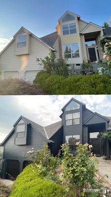 Exterior repaint - New buyers wanted a fresh paint job for their new house. All black is in Exterior repaint - New buyers wanted a fresh paint job for their new house. All black is in