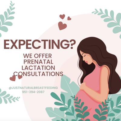 Schedule a Prenatal Lactation Consultation - This visit is done privately with you and your partner to receive the assessment and education needed to get breastfeeding going well from birth.  Helps to determine risk factors for breastfeeding problems, and helps to avoid serious breastfeeding problems

Visit can be done in your home, our office or virtually.  Many Momma's choose the home options to review the supplies you will need, and the space where you will feed your baby with the Lactation Consultant.  Most of the time, the LC that does your prenatal visit will be the LC that assists you after the baby is born. This may only change due to your request, urgency of visit, or vacations.  We strive to provide consistency of care. 

What is included in this visit

*Full history and physical (your will get set up in our electronic health record called "Mobile Lactation Consultant")

* Breast exam

* Antenatal Expression

* All the education needed for getting your baby to latch directly after delivery and the days following

* Access to our private chat feature.  You will be able to ask questions and keep us updated regarding labor and

   Delivery

* A hand expression kit that you can pack into your hospital bag

* Choose a breast pump that will best fit your situation and based on your medical benefits (we do recommend

    you get your breast pump prior to baby's birth if possible)

* Doing a prenatal appt with Just Natural will put you on our priority appt list so you will be able to be seen as

   quickly as needed after you get home from the hospital.

* You will receive a detailed after visit summary which includes a full summary of all the information taught, short

   focused videos & handouts for you and your partner

*  If you choose to partner with us after the baby is born, you will receive our Breastfeeding Support Group for

    free (a $10 value per session) for the duration of your breastfeeding Journey.  We hold the support group   

    every other Wednesday at 1:30 pm via Zoom. (Studies show mamma's breastfeeding longer and are more 

    gratified with their breastfeeding journey when they receive the right support)

Prenatal Visits are covered through some insurances including Aetna PPO, United Health Care, Multi Plan, Cigna, & Prime Health Care.   Tricare will cover office and virtual prenatal visits.  All other insurances require a referral and pre authorization.  You can choose to schedule an insurance evaluation appointment so we can check your benefits.  See the services table to schedule an insurance evaluation appt.