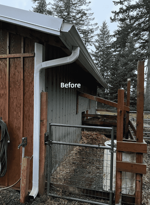 Washougal Shop and Barn Protected by Gutter Shutter - Recently, a couple of Washougal business and homeowners reached out to Pacific Gutter Company for help with the gutter system on their shop and barn. Last winter they replaced their old, open gutter system and got duped. After a few brutal storms, the new gutter system was clogged, and completely ripped off of the shop in some spots! When they reached out to the shady company that installed them, they did not help.
Washougal, WA is a town in Clark county Washington and is full of beautiful fir trees. Washougal receives lots of heavy rain annually. They also get snow and ice storms frequently in the winter months. The business owners wanted to make sure that they got a gutter system that could hold up to the weight of snow, ice and the intense winds that can accompany these storms.
Pacific Gutter recommended the Gutter Shutter system for the shop and barn. Gutter Shutter is the largest and most-durable gutter & guard system on the market. It is built to withstand the harsh PNW rain seasons. Most open gutter systems have one gutter screw along the length of the run. Gutter Shutter uses a patented bracket every 24 inches that are held securely into place with 2 gutter screws. Our Gutter Shutter installations are backed by a LIFETIME guarantee to never clog, sag or pull away from your home. The baked-on enamel paint comes with a 20-year warranty to not crack, chip or peel. If there is ever an issue, our trained technicians will come to your home as soon as possible to remedy the issue.
In addition to being able to hold up to the weight of snow and ice storms, the Gutter Shutter system uses liquid adhesion to keep the gutters flowing properly. The process of liquid adhesion allows rain water to suck into and through the gutter system, while leaves, needles and debris roll right over the top!
The Washougal business owners loved the durability of the Gutter Shutter system and the guarantee that comes along with it. In just one day, our trained technicians at Pacific Gutter removed what was left of the old gutter system, recycled it, and installed the new Gutter Shutter system. Their business is protected for life from water damage! They can sleep well knowing that the storms to come will not rip away or flood their shop.
Call now for a FREE, in-home (or business) quote for the Gutter Shutter system! Washougal Shop and Barn Protected by Gutter Shutter - Recently, a couple of Washougal business and homeowners reached out to Pacific Gutter Company for help with the gutter system on their shop and barn. Last winter they replaced their old, open gutter system and got duped. After a few brutal storms, the new gutter system was clogged, and completely ripped off of the shop in some spots! When they reached out to the shady company that installed them, they did not help.
Washougal, WA is a town in Clark county Washington and is full of beautiful fir trees. Washougal receives lots of heavy rain annually. They also get snow and ice storms frequently in the winter months. The business owners wanted to make sure that they got a gutter system that could hold up to the weight of snow, ice and the intense winds that can accompany these storms.
Pacific Gutter recommended the Gutter Shutter system for the shop and barn. Gutter Shutter is the largest and most-durable gutter & guard system on the market. It is built to withstand the harsh PNW rain seasons. Most open gutter systems have one gutter screw along the length of the run. Gutter Shutter uses a patented bracket every 24 inches that are held securely into place with 2 gutter screws. Our Gutter Shutter installations are backed by a LIFETIME guarantee to never clog, sag or pull away from your home. The baked-on enamel paint comes with a 20-year warranty to not crack, chip or peel. If there is ever an issue, our trained technicians will come to your home as soon as possible to remedy the issue.
In addition to being able to hold up to the weight of snow and ice storms, the Gutter Shutter system uses liquid adhesion to keep the gutters flowing properly. The process of liquid adhesion allows rain water to suck into and through the gutter system, while leaves, needles and debris roll right over the top!
The Washougal business owners loved the durability of the Gutter Shutter system and the guarantee that comes along with it. In just one day, our trained technicians at Pacific Gutter removed what was left of the old gutter system, recycled it, and installed the new Gutter Shutter system. Their business is protected for life from water damage! They can sleep well knowing that the storms to come will not rip away or flood their shop.
Call now for a FREE, in-home (or business) quote for the Gutter Shutter system!