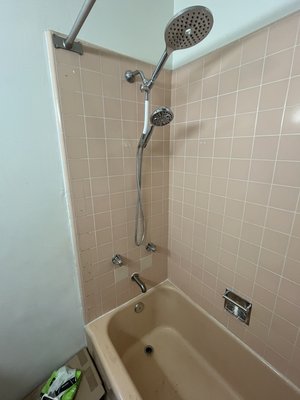 Shower fixture installed - This is a plumbing project we completed swapping out old shower fixtures for brand new fixtures. Shower fixture installed - This is a plumbing project we completed swapping out old shower fixtures for brand new fixtures.