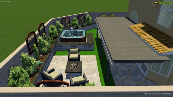 Beachwalk - A full 3-D design for a new backyard. Beachwalk - A full 3-D design for a new backyard.