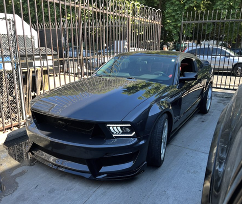 07 Mustang GT Transformation! - 07 Mustang Gt came in for a full makeover. We color matched new gt500 style bumper, doors, fenders and painted jet black roof and mirrors. We also added new style LED headlights/ taillights.
Talk about a transformation!
If you need any custom work we are a ONE stop shop. Call or stop by today. 07 Mustang GT Transformation! - 07 Mustang Gt came in for a full makeover. We color matched new gt500 style bumper, doors, fenders and painted jet black roof and mirrors. We also added new style LED headlights/ taillights.
Talk about a transformation!
If you need any custom work we are a ONE stop shop. Call or stop by today.