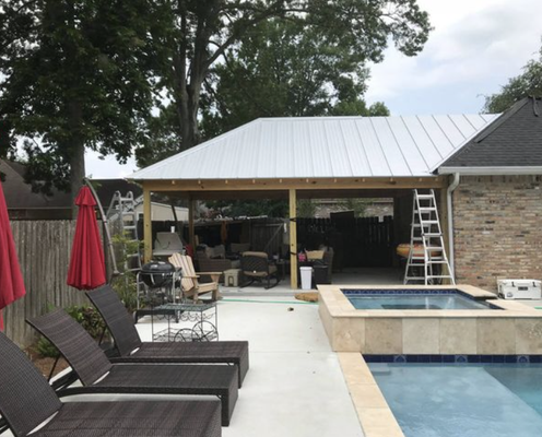 Metal Roofing Projects - Enhance Your Home or Business with a Metal Roof:
Give your roof the upgrade it deserves with a new metal roof from Premier South Roofing & Sheet Metal. You can count on our skilled contractors to replace your old shingles with durable metal panels that complement the design of your structure. After we’re done, you’ll be amazed by the new and improved appearance of your property. Metal Roofing Projects - Enhance Your Home or Business with a Metal Roof:
Give your roof the upgrade it deserves with a new metal roof from Premier South Roofing & Sheet Metal. You can count on our skilled contractors to replace your old shingles with durable metal panels that complement the design of your structure. After we’re done, you’ll be amazed by the new and improved appearance of your property.