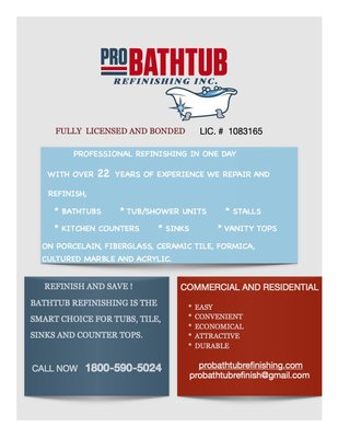 Oval tub and fiberglass tub shower - This job was done in ventura area, both tubs were dull and had some chips and  spider cracks on floor and needed to be patched and reinforced prior the refinishing. Both tubs came out really nice, one more happy customer.
