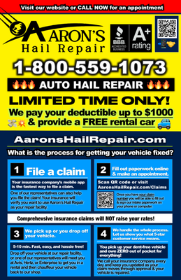 FREE Auto Hail Repair GUIDE - Important things people should know when dealing with automotive hail damage and having vehicles repaired. FREE Auto Hail Repair GUIDE - Important things people should know when dealing with automotive hail damage and having vehicles repaired.