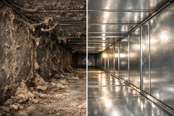 Air Duct Cleaning & Replacements - Are your air ducts silently driving up your energy bills? Dust, cobwebs and grime inside your ducts don’t just make your home dirty—they make your heating and cooling system work harder, costing you more each month.
Old, brittle ducts leak precious heated or cooled air into your attic instead of your home. That means your AC or furnace runs longer, your comfort suffers and your energy bills climb.
We provide a professional air duct cleaning and replacement. We remove the dust, restore airflow and—if needed—install new ducts that keep every ounce of your heated or cooled air exactly where it belongs: in your home.
The result? Lower bills, cleaner air, and a healthier home.
Free estimates. No surprises. Just cleaner, more efficient air. Air Duct Cleaning & Replacements - Are your air ducts silently driving up your energy bills? Dust, cobwebs and grime inside your ducts don’t just make your home dirty—they make your heating and cooling system work harder, costing you more each month.
Old, brittle ducts leak precious heated or cooled air into your attic instead of your home. That means your AC or furnace runs longer, your comfort suffers and your energy bills climb.
We provide a professional air duct cleaning and replacement. We remove the dust, restore airflow and—if needed—install new ducts that keep every ounce of your heated or cooled air exactly where it belongs: in your home.
The result? Lower bills, cleaner air, and a healthier home.
Free estimates. No surprises. Just cleaner, more efficient air.